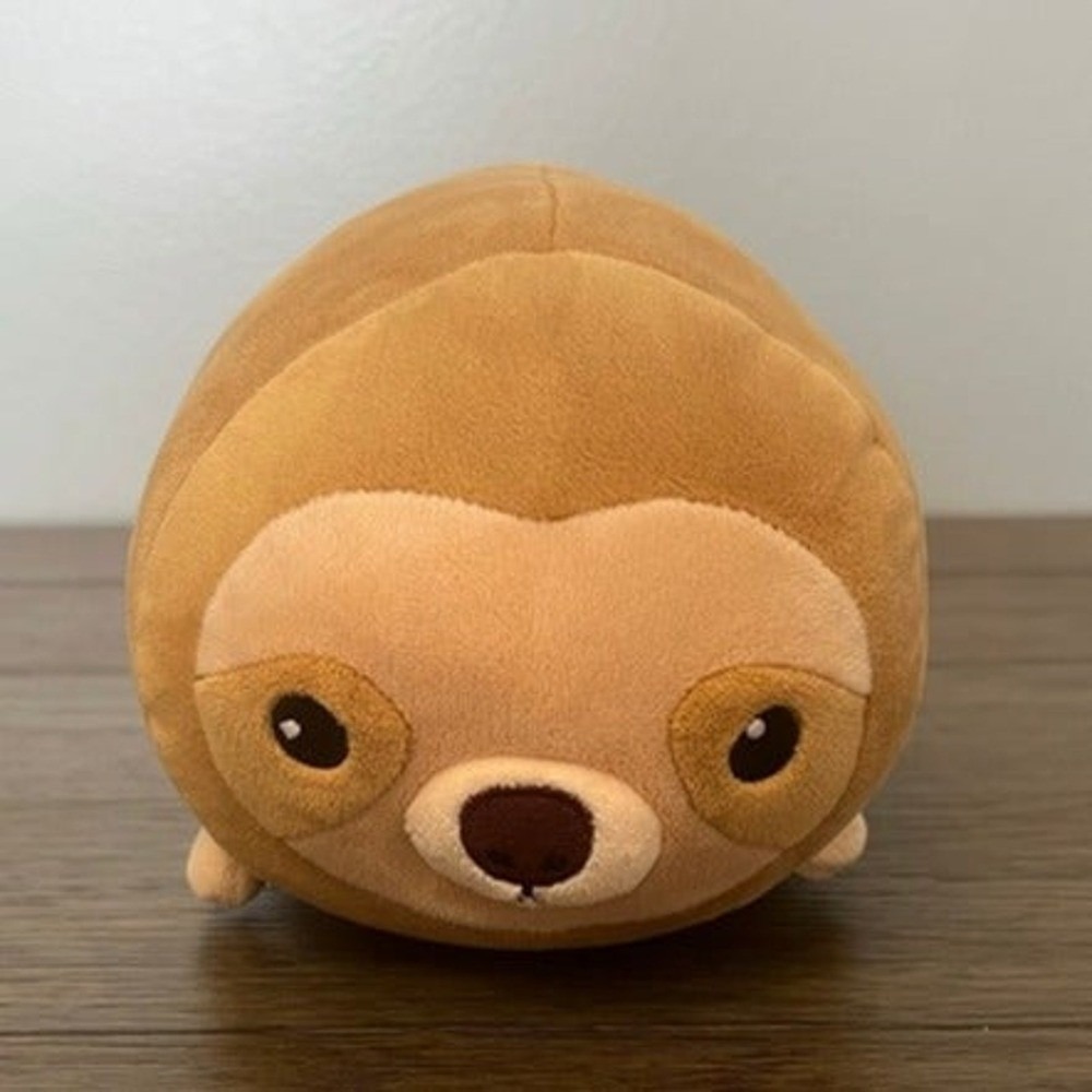 Adventure Planet Sloth Plush Stuffed Animal Toy Brown Bean Bag Stackable Small
